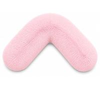 HOMES-LINEN Teddy V Shaped Complete V Pillow or V Case Only For Neck Maternity Back Support Soft Warm Plush Cosy Fleece V Shape Cover (Teddy Cuddles Pink, Teddy Cover Only)