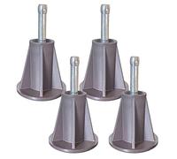 Home's Place Steel Stem Bed Frame Feet to Replace Wheels. Prevent Sliding. Sturdy Bed Frame Feet Replacements with Plastic Inserts. Set of 4