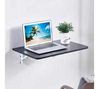 Homesailing Wall Mounted Drop-Leaf Folding Floating Table Small Space Saving Dining Table Wood Hanging Computer Desk for Study Dining Room Bedroom