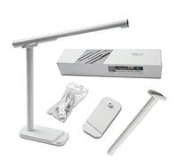 Homesbrand LED Desk Lamp, Eye Caring Table Lamps, Dimmable Daylight Lamp, 5 Brightness Levels x 3 Colour Modes, Touch Control Office Lamp for Home,Office,Bedside,Reading,Crafts,Nails and More - White