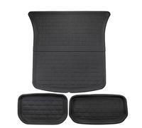Homesbrand Tesla Model Y Trunk Liner Mats 2020-2022-2023, Non-Slip Full-Surrounded Rear Boot Protector Pad, XPE Rubber, Not Deformed-Heavy Duty / 3 Piece Set