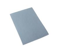 HOMESCAPES Flat Cot Sheets, 100% Organic Cotton Toddler Bed Sheet, Soft & Breathable, Brushed Plain Blue 100 x 150cm, Oeko-Tex Hypoallergenic Bedding for Toddlers & Baby Cots