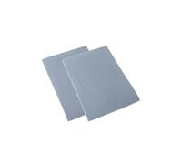 (Blue) Homescapes 100% Brushed Cotton Cot Flat Sheet Pair, 100 x 150 cm