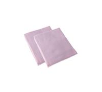 (Pink) Homescapes 100% Brushed Cotton Cot Flat Sheet Pair, 100 x 150 cm