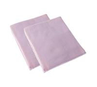 HOMESCAPES Pack of 2 Flat Cot Sheets, 100% Organic Cotton Toddler Bed Sheet, Brushed Plain Pink, Soft & Breathable, 100 x 150cm, Oeko-Tex Hypoallergenic Bedding for Toddlers & Baby Cots