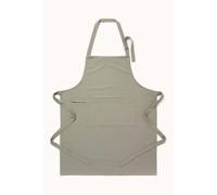 HOMESCAPES Plain Cotton Grey Apron with Large Pocket and Adjustable Straps - 80 x 85 cm