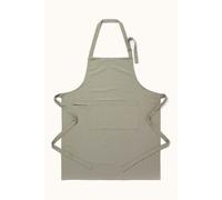 HOMESCAPES Plain Cotton Grey Apron with Large Pocket and Adjustable Straps - 80 x 85 cm