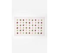 HOMESCAPES Multi-Coloured Cotton Bath Mat with Polka Dot Design Super Absorbent Tufted Bathmat, 50 x 80 cm
