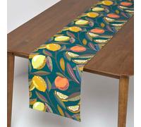 HOMESCAPES 100% Cotton Citrus Table Runner