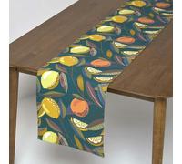 Homescapes 100% Cotton Citrus Table Runner Homescapes Multicolor