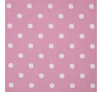 HOMESCAPES 100% Cotton Fabric Fat Quarters, Pink & White Polka Dots Cotton Fabric, 150cm Wide Cotton Fabric Squares By The Metre, Craft Material for Sewing, DIY, Patchwork & Quilting