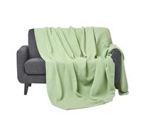 (228 x 228 cm, Sage green) Organic Cotton Waffle Baby Blanket
