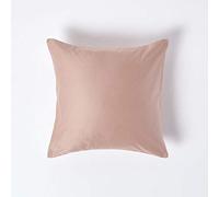HOMESCAPES 1000 Thread Count Egyptian Cotton Beige 40 x 40 cm Pillowcase Euro Size Luxury Pillow Case