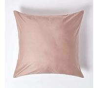 HOMESCAPES 1000 Thread Count Egyptian Cotton Beige 60 x 60 cm Pillowcase Euro Size Luxury Pillow Case