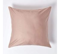 HOMESCAPES 1000 Thread Count Egyptian Cotton Beige 80 x 80 cm Pillowcase Euro Size Luxury Pillow Case Pack of 4