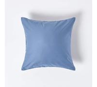 HOMESCAPES 1000 Thread Count Egyptian Cotton Blue 40 x 40 cm Pillowcase Euro Size Luxury Pillow Case Pack of 2