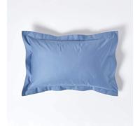 HOMESCAPES 1000 Thread Count Egyptian Cotton Blue Oxford Size Pillowcase Pack of 2
