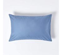 HOMESCAPES 1000 Thread Count Egyptian Cotton Blue Standard Size Pillowcase Luxury Housewife Pillow Case Pack of 2