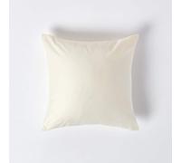 HOMESCAPES 1000 Thread Count Egyptian Cotton Cream 40 x 40 cm Pillowcase Euro Size Luxury Pillow Case Pack of 2