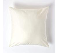 HOMESCAPES 1000 Thread Count Egyptian Cotton Cream 60 x 60 cm Pillowcase Euro Size Luxury Pillow Case Pack of 2