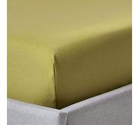Egyptian Cotton Fitted Sheet 12 inch 1000 Thread Count Homescapes Olive Small Double Fitted