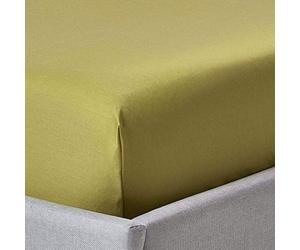 HOMESCAPES 1000 Thread Count Egyptian Cotton Green Extra Deep Fitted Sheet (18”) Double Luxury Bed Sheet with Fully Elasticated Skirt