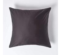 HOMESCAPES 1000 Thread Count Egyptian Cotton Grey 80 x 80 cm Pillowcase Euro Size Luxury Pillow Case Pack of 2