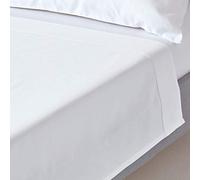 Egyptian Cotton Flat Sheet 1000 Thread Count Homescapes White Double Flat