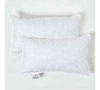 HOMESCAPES 2 Pack Luxury Duck Feather Cushion Inserts 30cm x 50cm (12 x 20”) Perfect Bounce Back and Down-Proof Cover Generously Filled Inner Pads Filler, Hypoallergenic RDS Certified Machine Washable