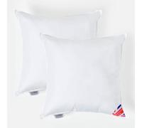 HOMESCAPES 2 Pack Luxury Super Microfibre Cushion Inserts 50cm x 50cm (20 x 20”) Perfect Bounce Back and Soft Cover Generously Filled Inner Pads Hypoallergenic Cushion Filler Handmade Machine Washable
