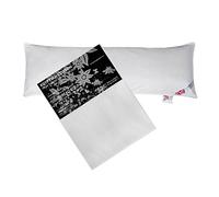 HOMESCAPES 4'6" Full Body / Bolster / Pregnancy / Maternity Pillow Filled with Super Microfibre with 200 Thread Count Pillowcase- Wash at Home Range