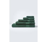 Turkish Cotton Towel Homescapes Dark Green Hand Towel