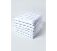Solid Cotton Seat Pad with Button Straps - White / 30cm