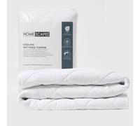 HOMESCAPES Cooling Mattress Topper Small Double 120x190cm - Instant Cool Touch Mattress Pad, Up to 3-5°C Cooler, Breathable Quilted Bed Topper, Hot Sleepers, Machine Washable, OEKO-TEX Certified