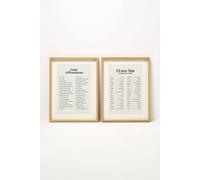 Homescapes Affirmations Wall Art, 30 X 40Cm, Set Of 2 In Beige Beige