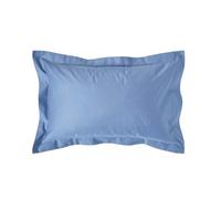 HOMESCAPES 1000 Thread Count Egyptian Cotton Blue Oxford Size Pillowcase