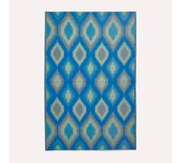 Homescapes Amber Ikat Green & Blue Outdoor Rug, 240 X 300 Cm