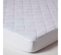 HOMESCAPES Small Double Certified Anti-Allergy Mattress Protector Hypoallergenic Oeko-Tex Topper with Anti-Bacterial Fibres and Fully Elasticated 30 cm Deep Stretch Fit Fabric Skirt