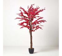 Homescapes Artificial Blossom Tree - Cerise Pink Silk Flowers - 5 Feet