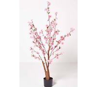 Homescapes Artificial Blossom Tree With Pink Silk Flowers 130 Cm (4’2”) Pink One Size