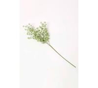 HOMESCAPES Artificial Boxwood Branch with White Flowers, 66 cm Realistic Decorative Branch