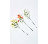 Homescapes Artificial Carnation Spray Single Stem Set Of 3, 55Cm Multi
