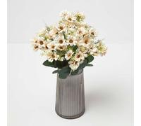 HOMESCAPES Artificial Wild Daisies Cream White Bouquet 46 cm, Realistic Natural Flowers