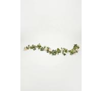 Homescapes Artificial Eucalyptus & Rose Garland in White Homescapes White