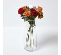 HOMESCAPES Artificial Flowers for Decoration, Realistic Fake Flowers Bouquet, Lifelike Rose Hydrangea Peony Eucalyptus Plastic Faux Floral Arrangements Indoor Outdoor Wedding Birthday Home Party Decor