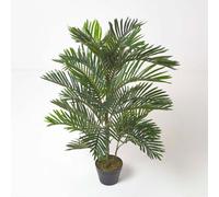 Multi Stem Green Palm Tree in Pot, 120 cm Homescapes Green One Size