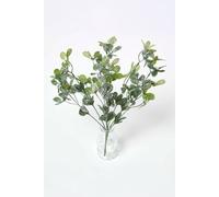 HOMESCAPES Christmas Artificial Flowers for Decoration, Realistic Xmas Mistletoe, Lifelike Faux Leaves, Artificial Greenery Foliage with Fake Snow, Plastic Floral Arrangements Indoor Home Party Decor