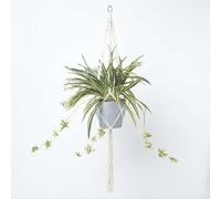 Homescapes Artificial Hanging Basket Spider Plant, 95 cm - Green
