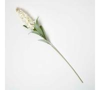 HOMESCAPES Cream White Artificial Levkoje with Long Stem 82 cm, Realistic Single Stem Flower