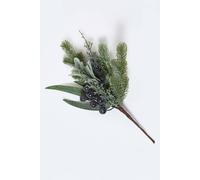 Homescapes Artificial Large Blueberry Stem, 45 Cm In Green Green One Size